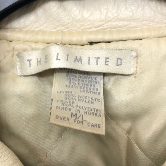Vintage The Limited Leather Bomber Jacket M/L - Picture 3 of 8